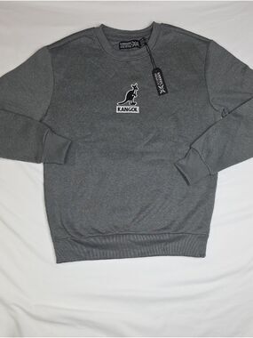 Kangol Men's Grey Logo Crewneck Sweater Size M